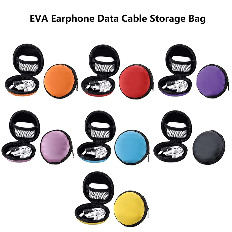 Earphone Storage Bag Love Portable Eva Organizer Bags For Headphone Accessories USB Cable Earbuds Memory Card Case Travel Bag