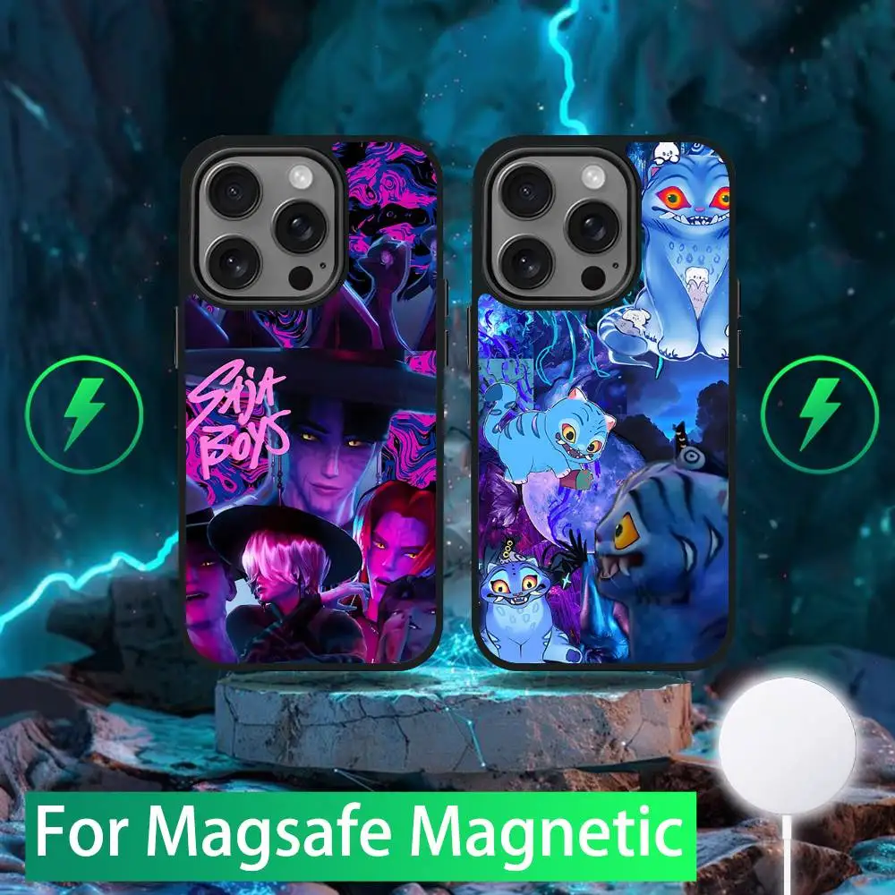 

Чехол для телефона KPop D-Demon H-Hunters для iPhone 16,15,14,13,12,11, Pro, Max, Plus, Mini, SE, новая магнитная беспроводная зарядка Magsafe