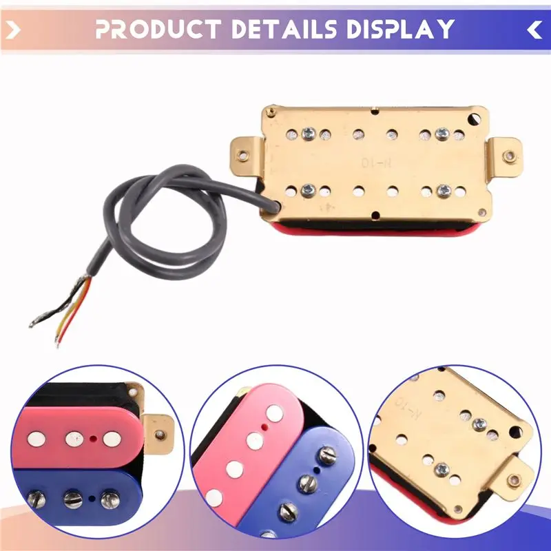 A99I-Double Coil Humbucker Electric Guitar Neck Pickup For Versatile Tone Selection, 50Mm