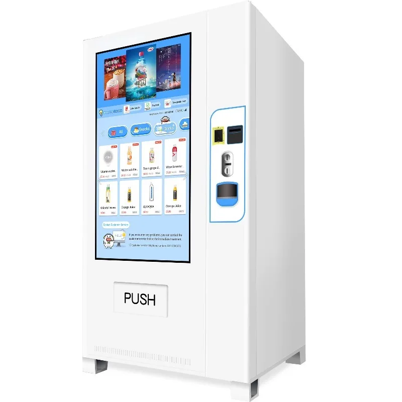 

Drink and Snack Automatic Vending Machine Large Capacity Vending Machine 55 Inch Touch Screen