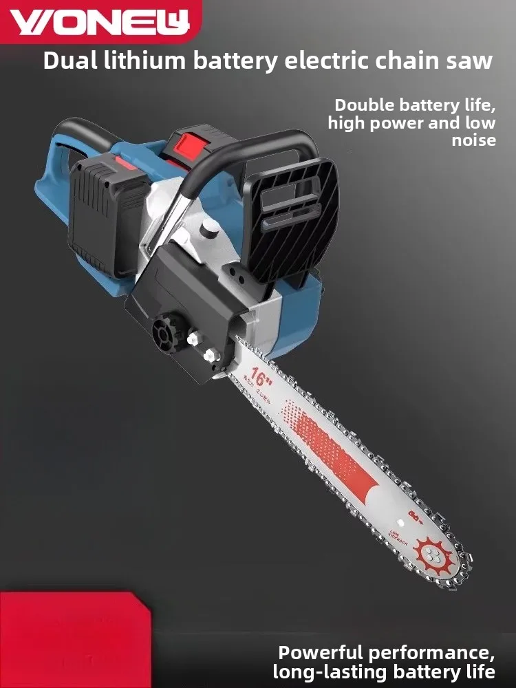 Cordless Electric Chainsaw Powerful Lithium Battery for Home Use Outdoor Wood Cutting Tree Trimming