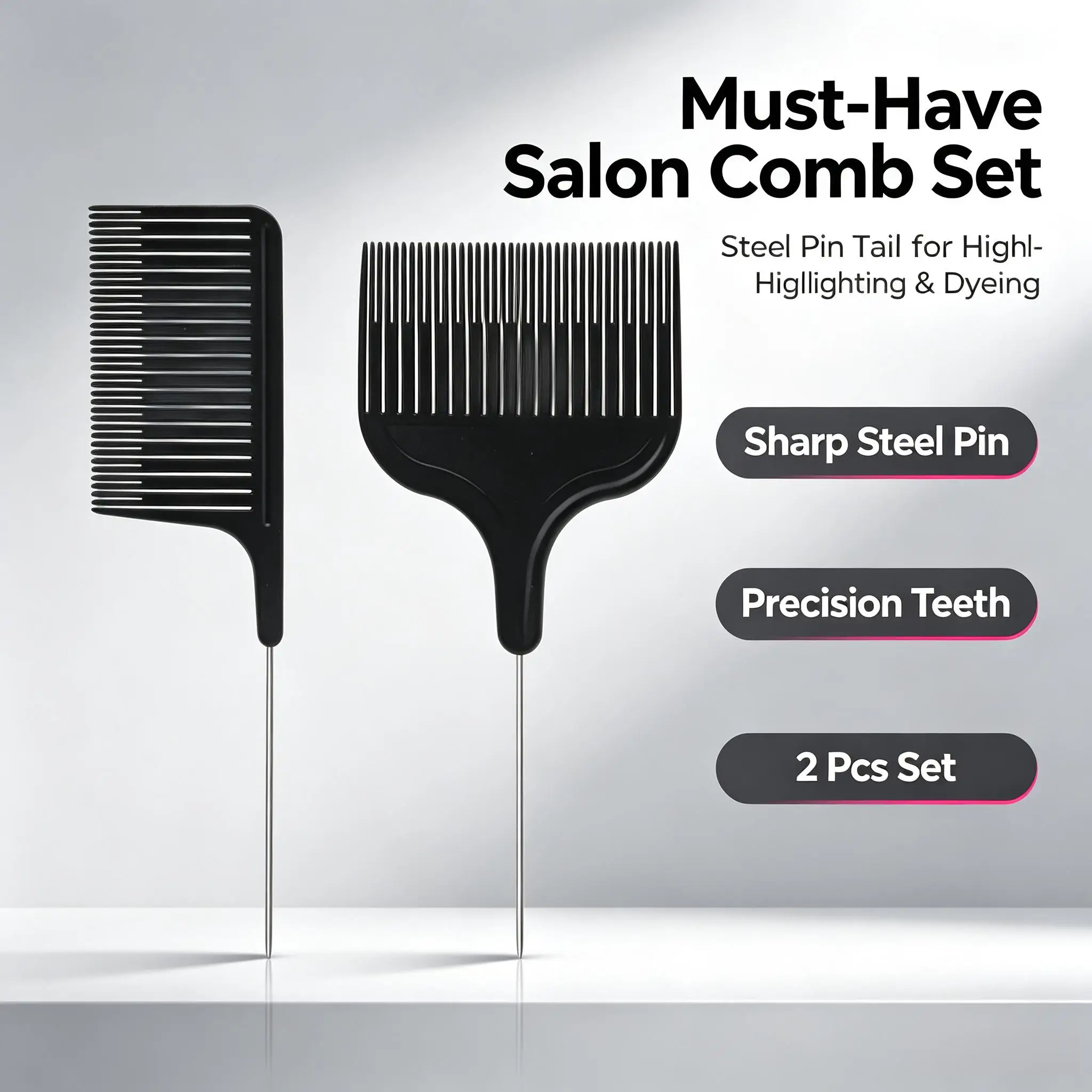 2pcs comb set,  specially designed for hair styling and dyeing, suitable for hair salons and home use