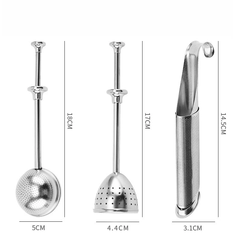 304 Stainless Steel Tea Filter Creative Portability Hanging Pipe Type Tea Leak Accessories Multi-Purpose Filter Kitchen Gadget view 5