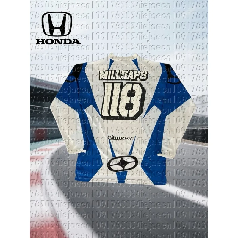 

Летняя мото-велосипедная форма для мужчин и женщин, мотогонки для энтузиастов Honda, футболка с длинными рукавами, дышащий трикотаж для мотокросса