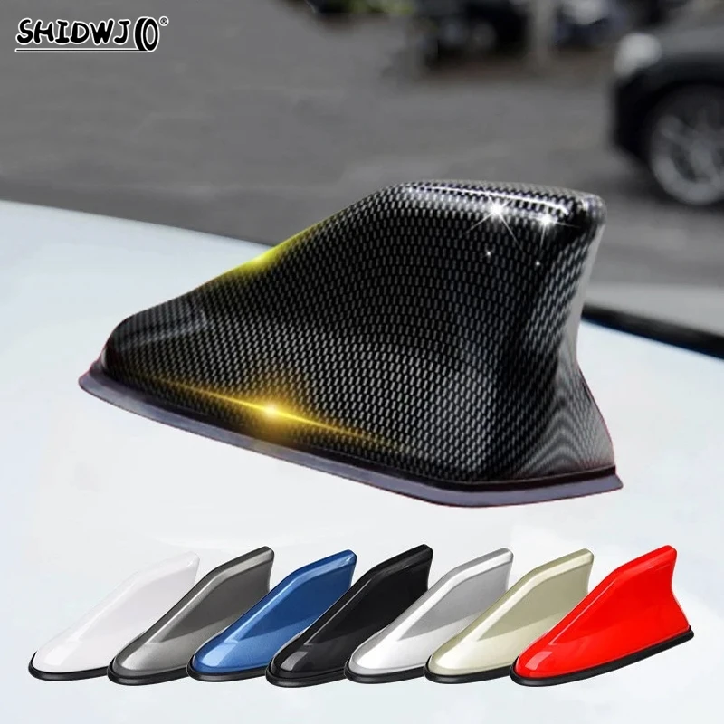 1pcs Universal Car Roof Top Mount Shark Fin Aerial Antenna Toppers Auto Radio AM FM Antenna Signal Amplifier Aerial