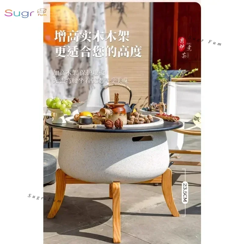 

Outdoor Garden Grill Grill Tea Table Set Household BBQ Table Indoor Electric Oven Heating Charcoal Oven