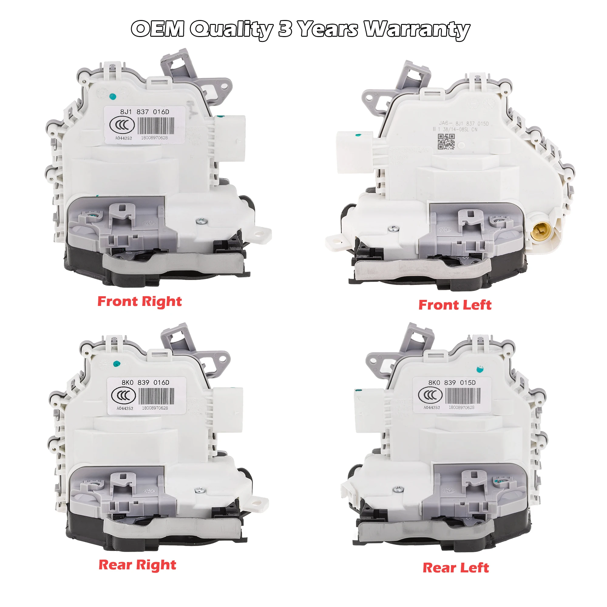 8J1837015D,8J1837016D,8K0939015D,8K0939016D Front Rear Left Right Door Lock Actuator For AUDI A4 B8,A5,A6 C7,A7,A8 D4,Q3,Q5,Q7