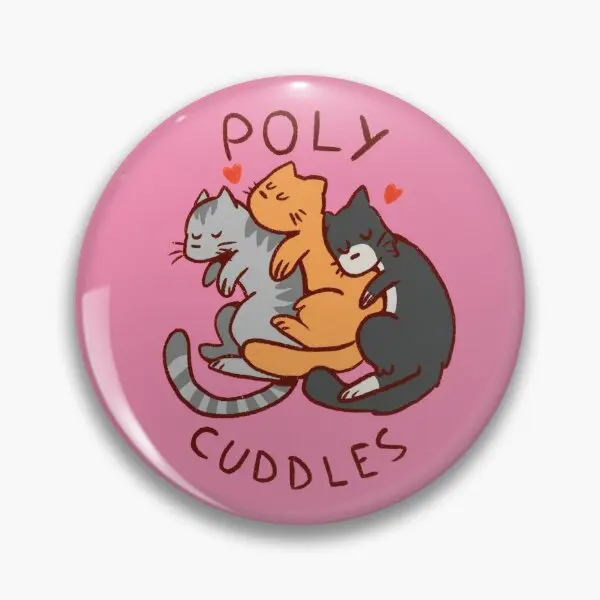 Poly Cuddles  Soft Button Pin Fashion Cartoon Clothes Lapel Pin Women Metal Collar Decor Badge Funny Hat Cute Brooch Lover Gift