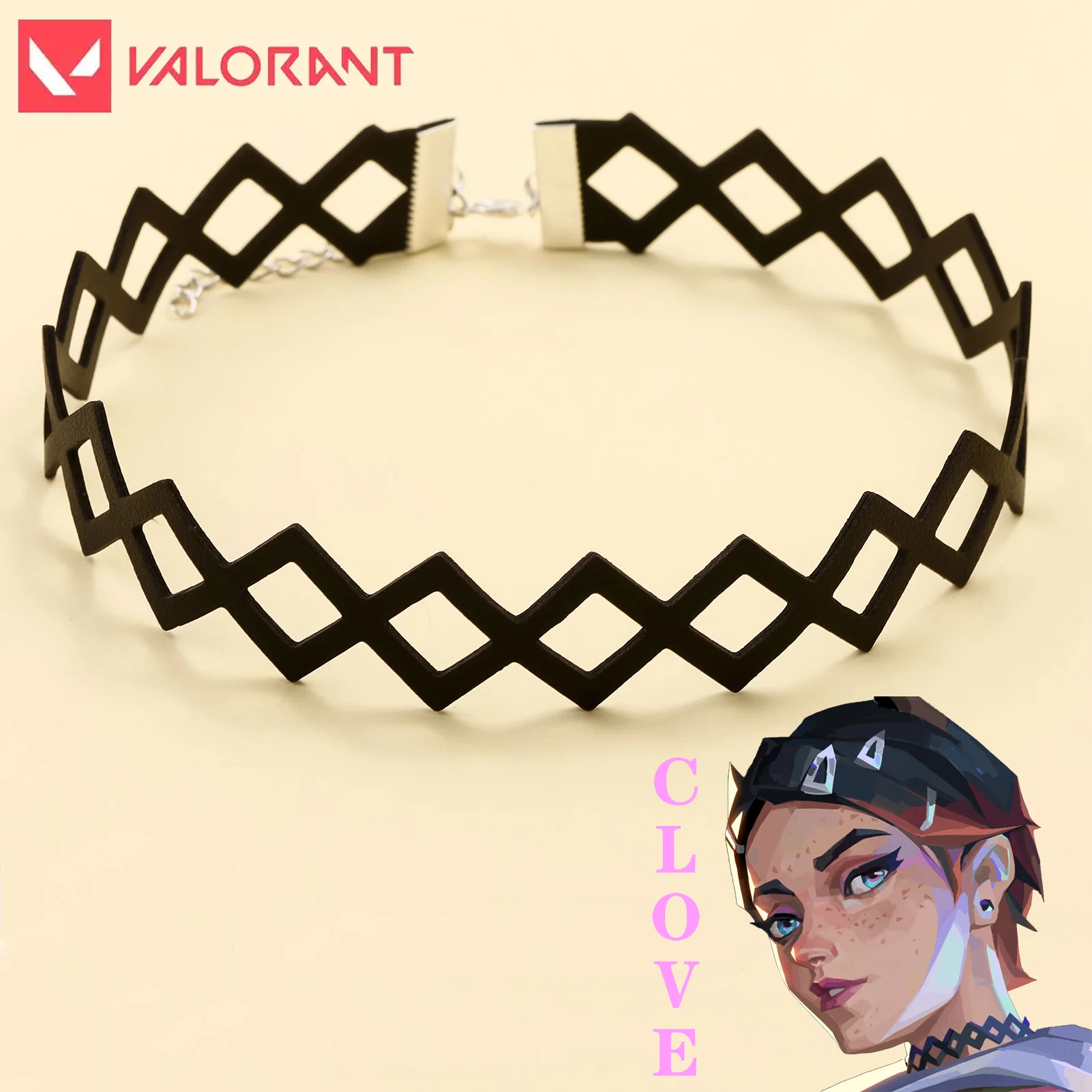 لعبة Valorant المختنق قلادة سوار لعبة شخصية القرنفل الأسود هندسية طوق تأثيري مجوهرات الألعاب اكسسوارات هدية #1