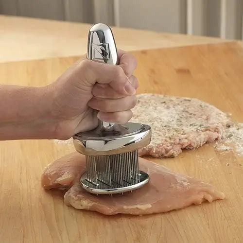Butcher's Kitchen Impressor Meat Tenderizer and Flavor Infuser Meat Preparation Kitchen Tool