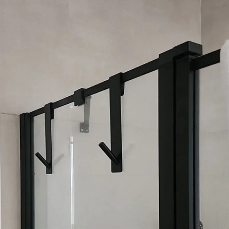 Gancho trasero para puerta de ducha de baño, toallero de acero inoxidable sobre Puerta de vidrio, colgador de Albornoz en forma de S