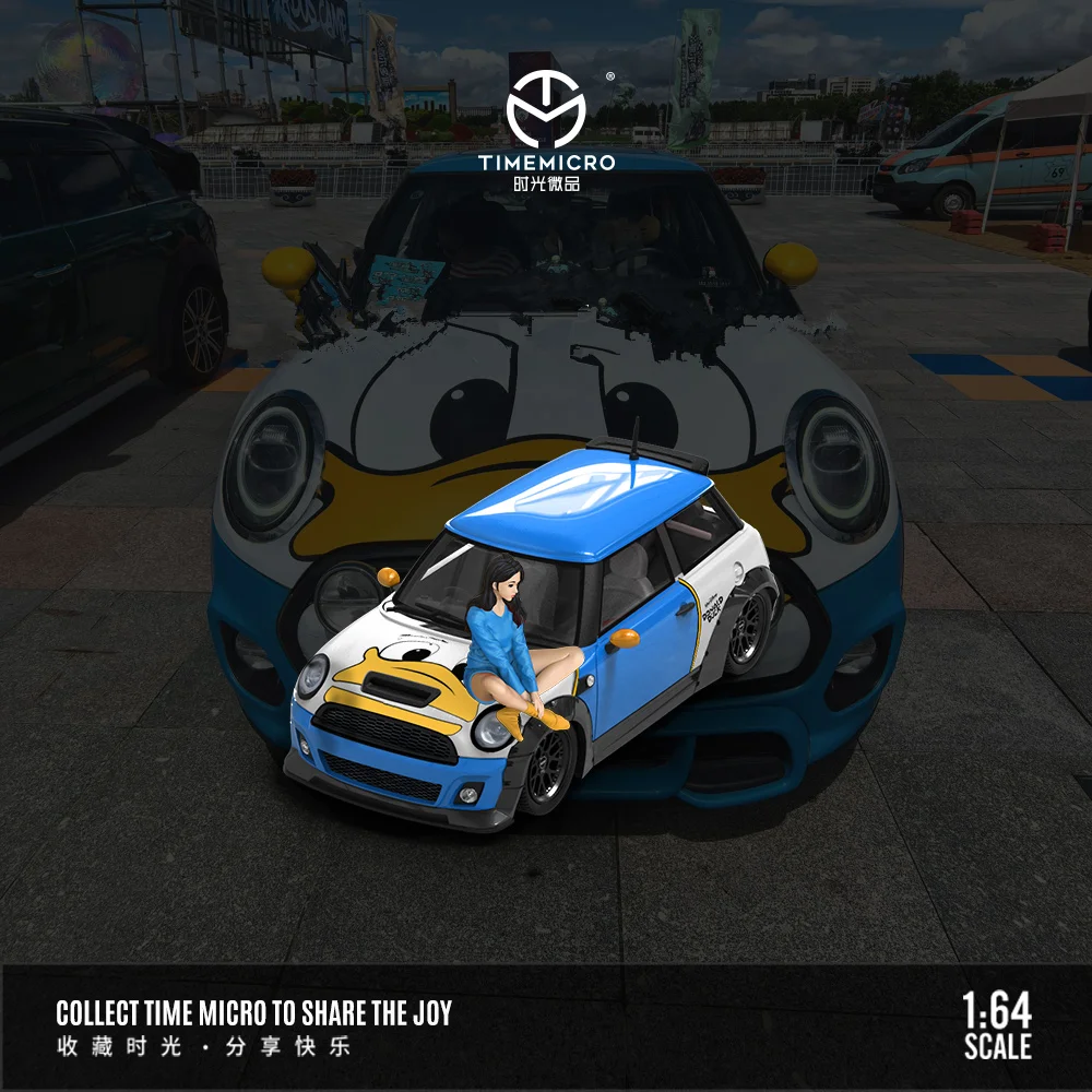 

TIME MICRO 1:64 Juego de modelos de coche de aleación de simulación de pintura de pato
