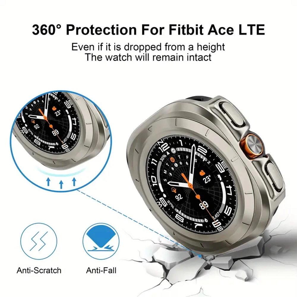 Case for Samsung Galaxy Watch Ultra 47mm smartwatch accessories Screen Protector Hard PC Bumper Frame Galaxy Watch 7 ultra Cover