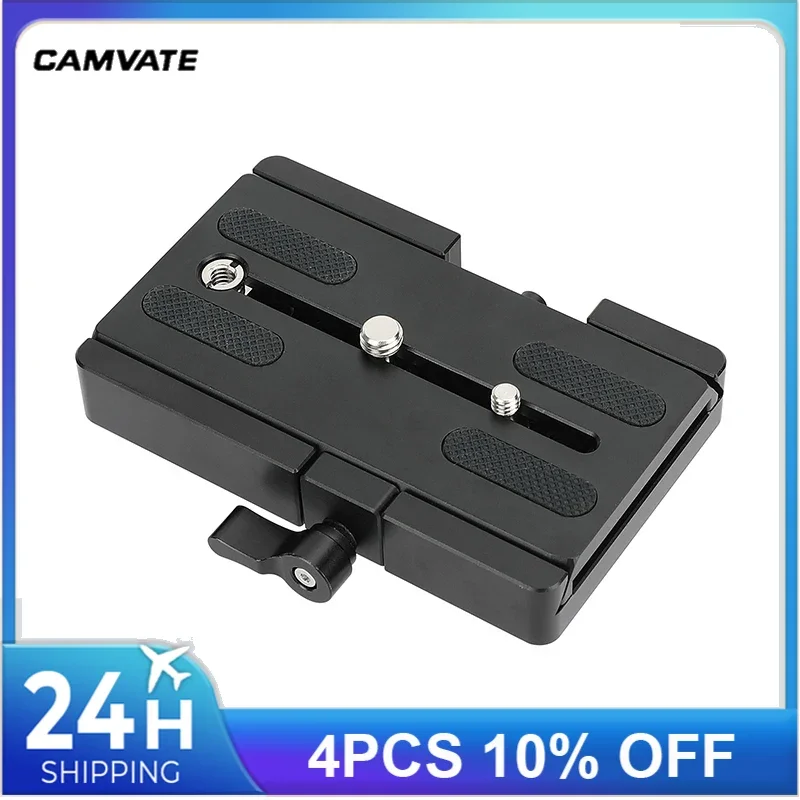 CAMVATE Camera Baseplate Quick Release Plate with Clamp Base ARRI Dovetail Width For for DSLR Camera Tripod Video Accessories