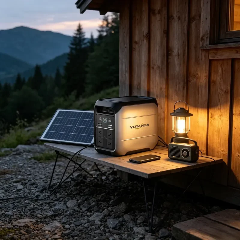 For YUTANDA 1800W Portable Power Station 1024Wh LiFePO4 Battery 3600W Peak Pure Sine Wave UPS Emergency Solar Generator
