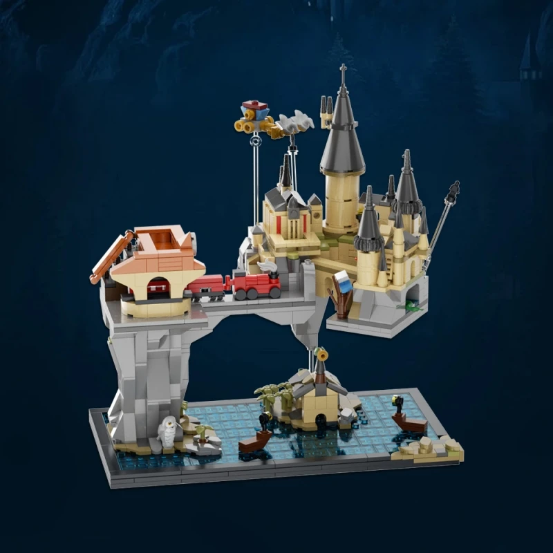 MOC Bricks City Creative Medieval Magic Castle Series School Architecture Model Building Blocks Gifts Toys Kid Adult Children