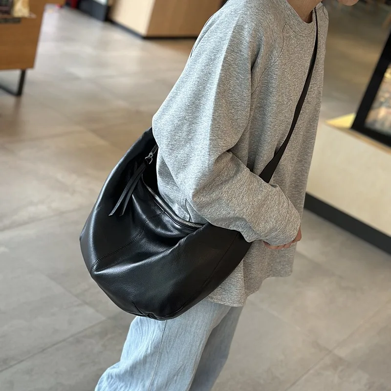 Timeless Shoulder Bag for Women Everyday Premium Genuine Leather Large Convertible Adjustable Crossbody Strap
