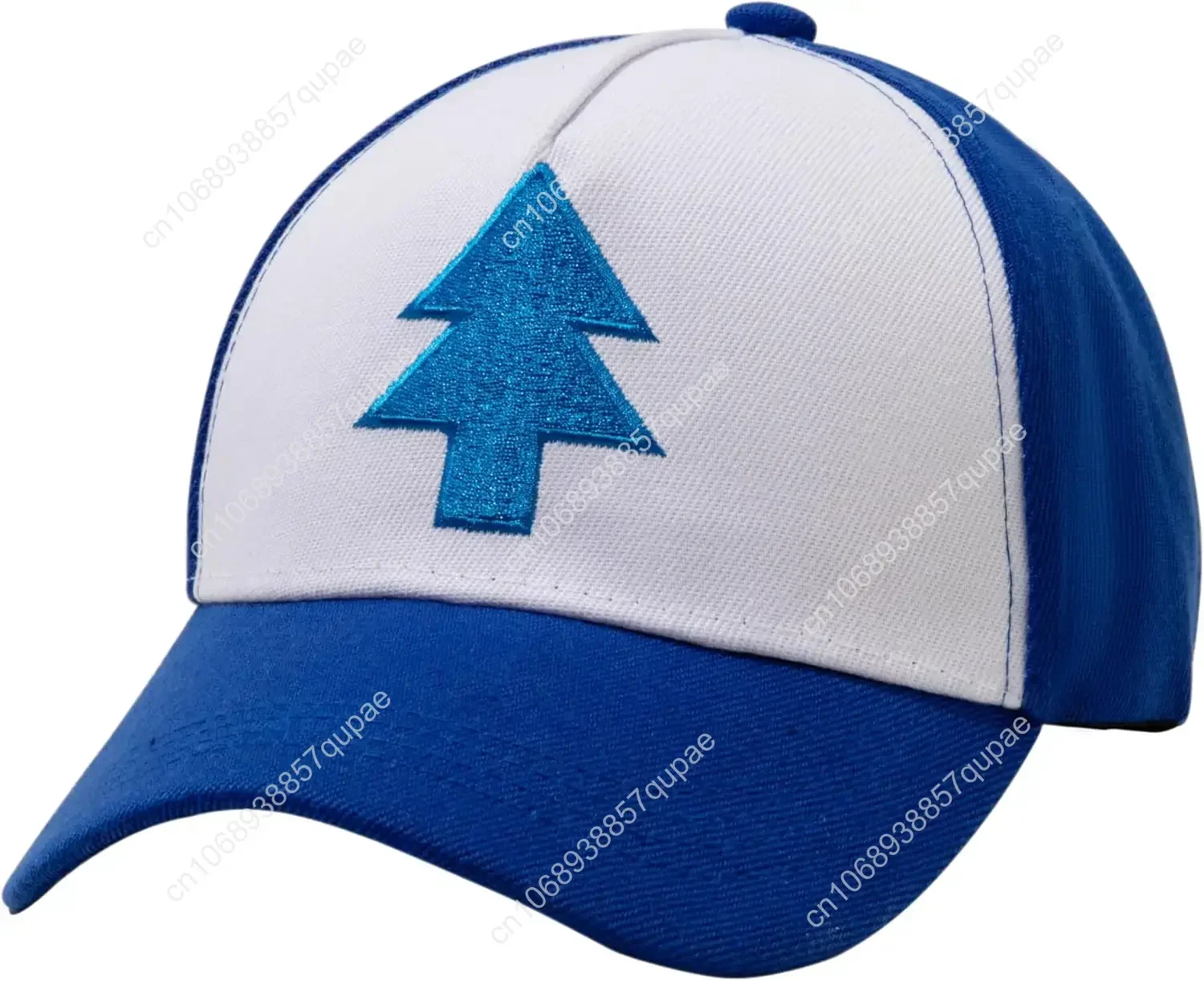 Dipper Hat Embroidered Blue Fir Dipper's Cap Baseball Cap with Bill Cipher Keychain