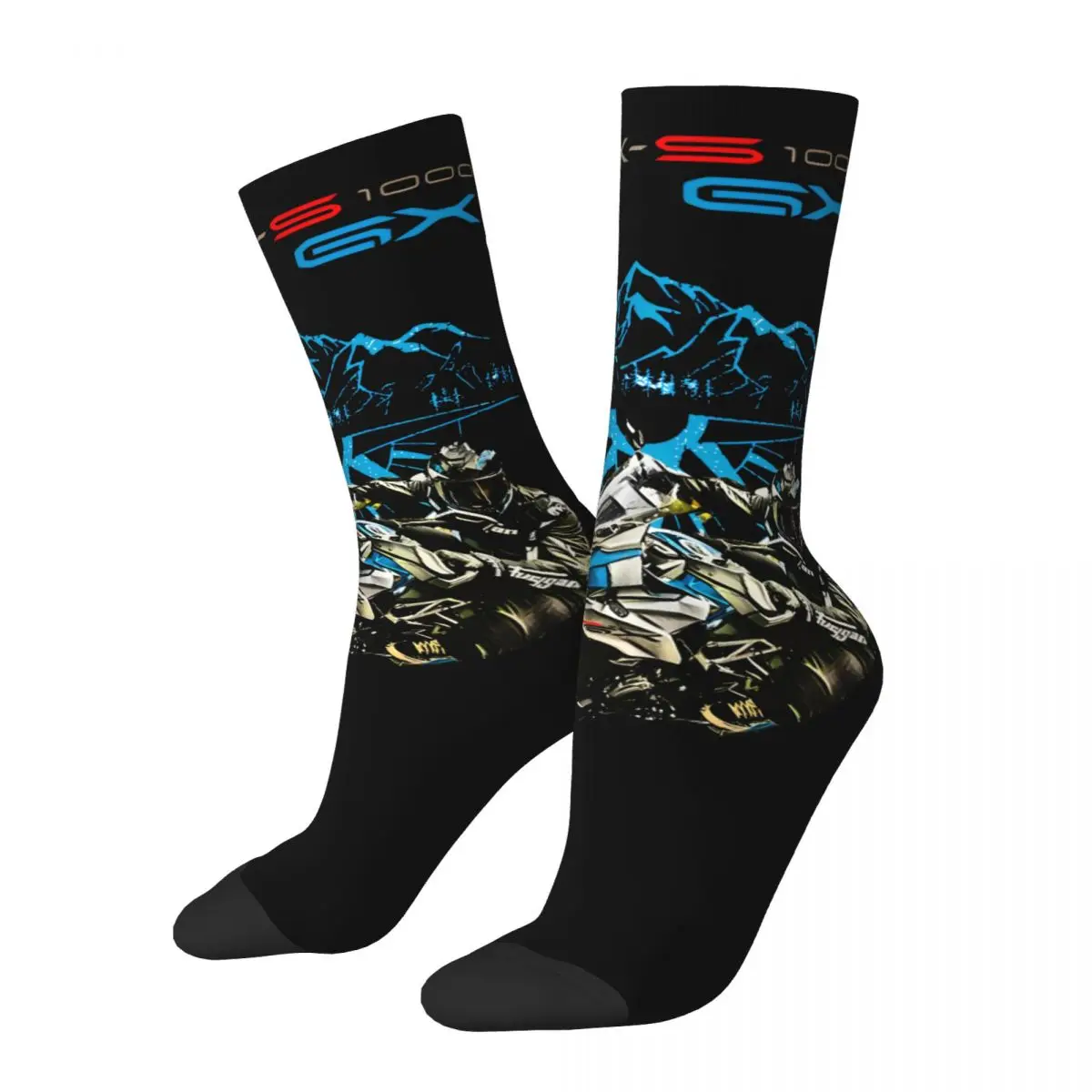 

Happy Funny Men's compression Socks Cool Retro Harajuku New GSX S1000 Street Style Novelty Seamless Crew Crazy Sock Gift Printed