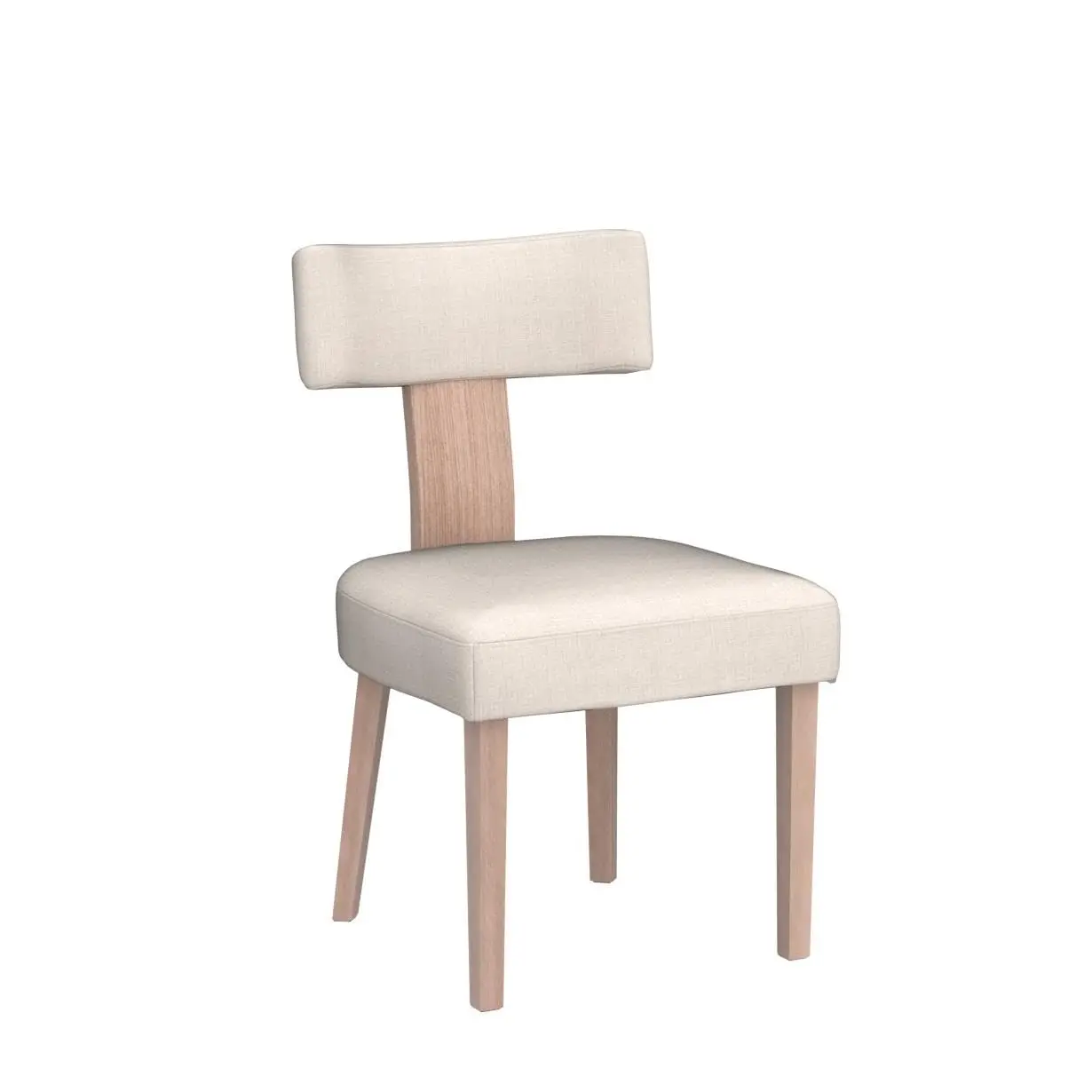 Mid Century Modern Dining Chairs Set of 6, Upholstered Linen Kitchen & Dining Room Chairs with Ergonomic Curved, Customized view 5