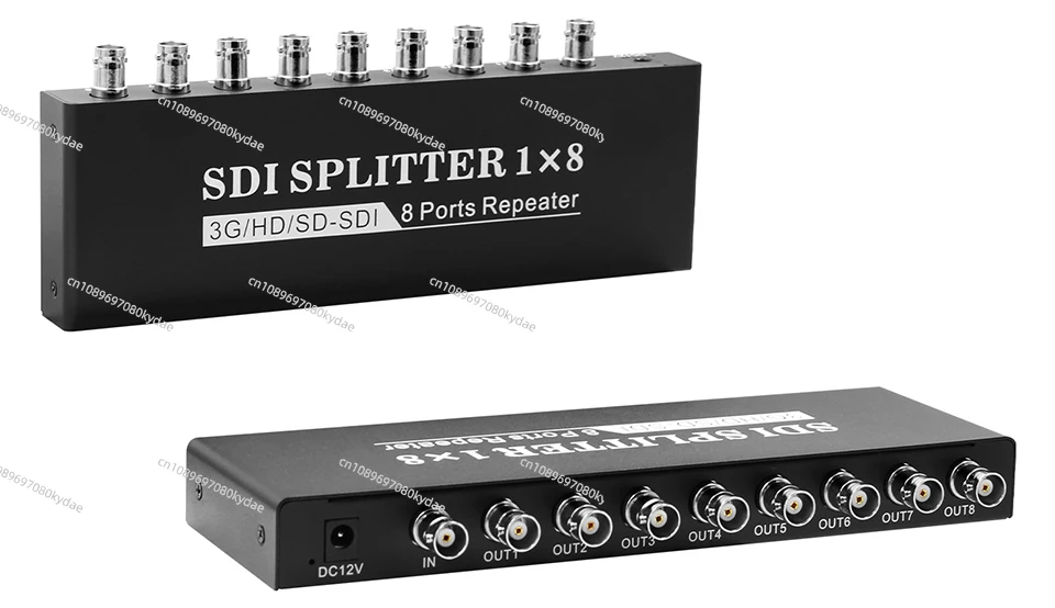 High Quality SDI Splitter 1x8 Multimedia Splitter SDI Extender Adapter Support 1080P TV Video for Projector DVR