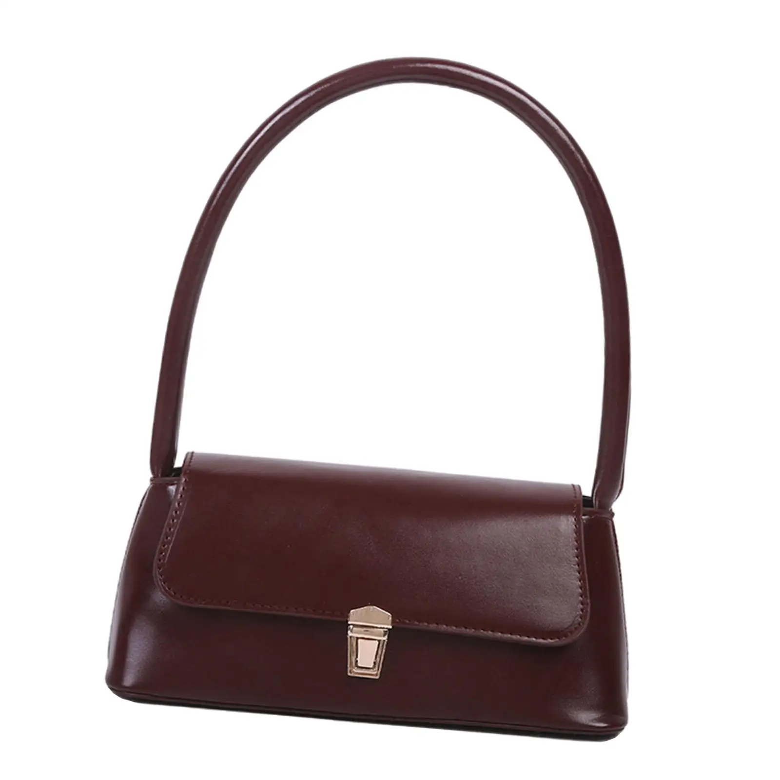 Women PU Leather Underarm Bag Casual Lightweight Chic Clutch Bag Top Handle Handbag for Commuting Travel Shopping Dating Holiday