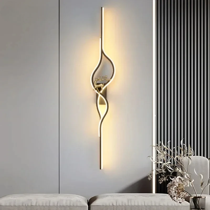 

Modern Led Bedside Wall Lights Lamps For Living Room Stairs Loft Bedroom Nordic Interior Minimalist Wall Art Light Lamp Decor