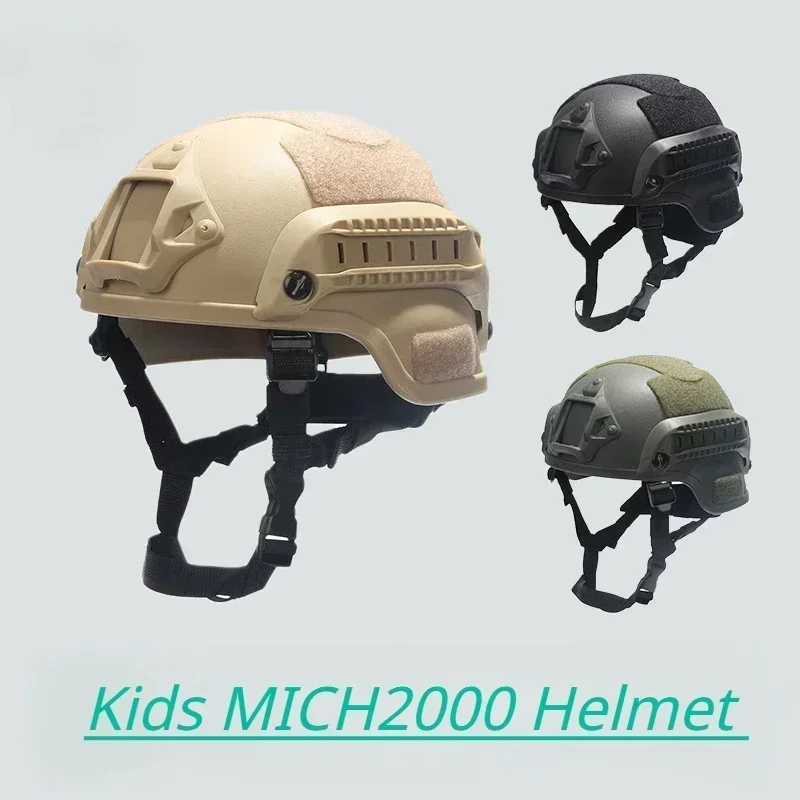 Children Youth Military Helmet FAST Helmet MICH2000 Airsoft MH Tactical Helmet Outdoor Painball CS SWAT Riding Protect Equipment