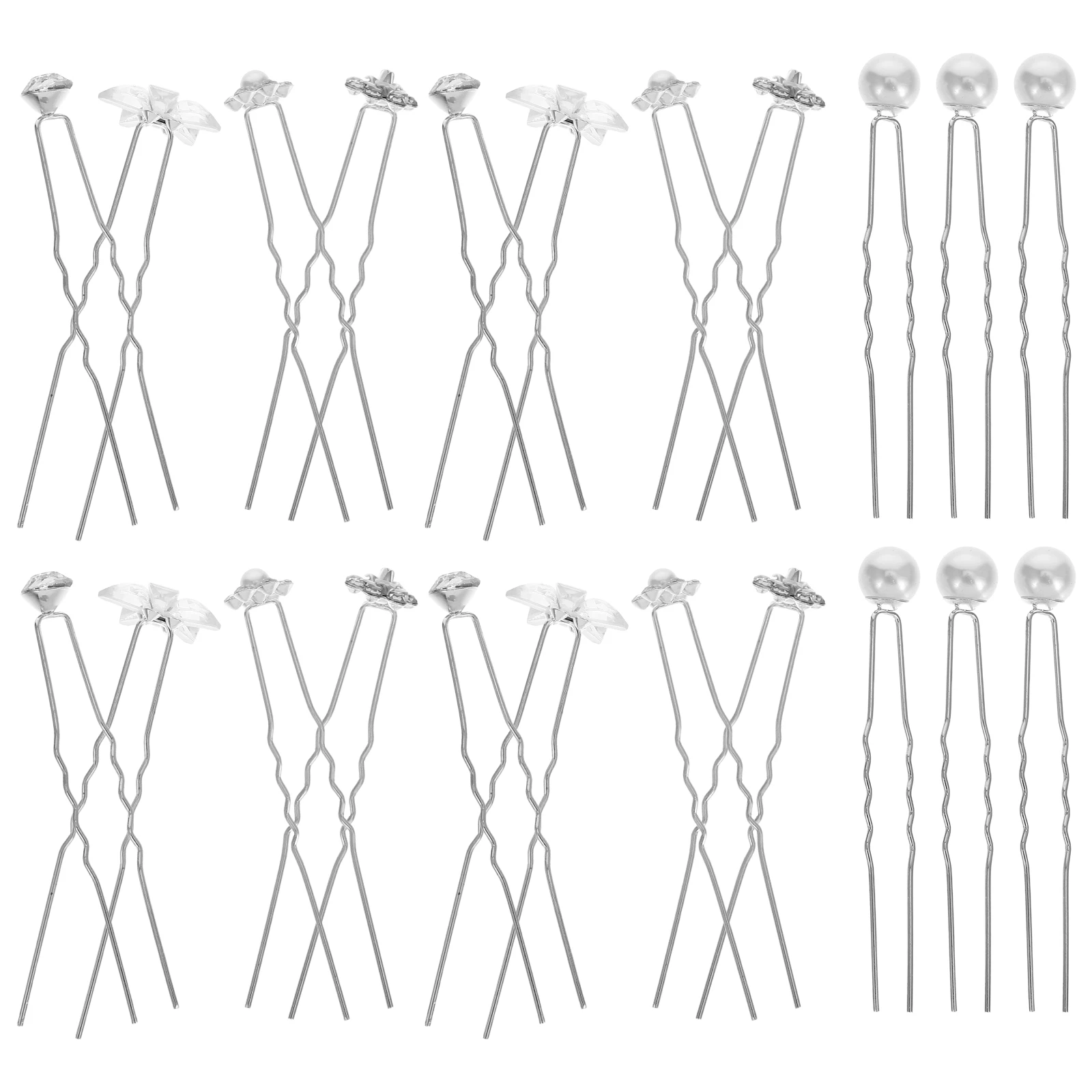 

Flower Hair Accessories 40 Pcs Mini Flowers Comb Rhinestone Clips Wedding Brides Hairpiece Bridal Headpieces U Shaped Clip