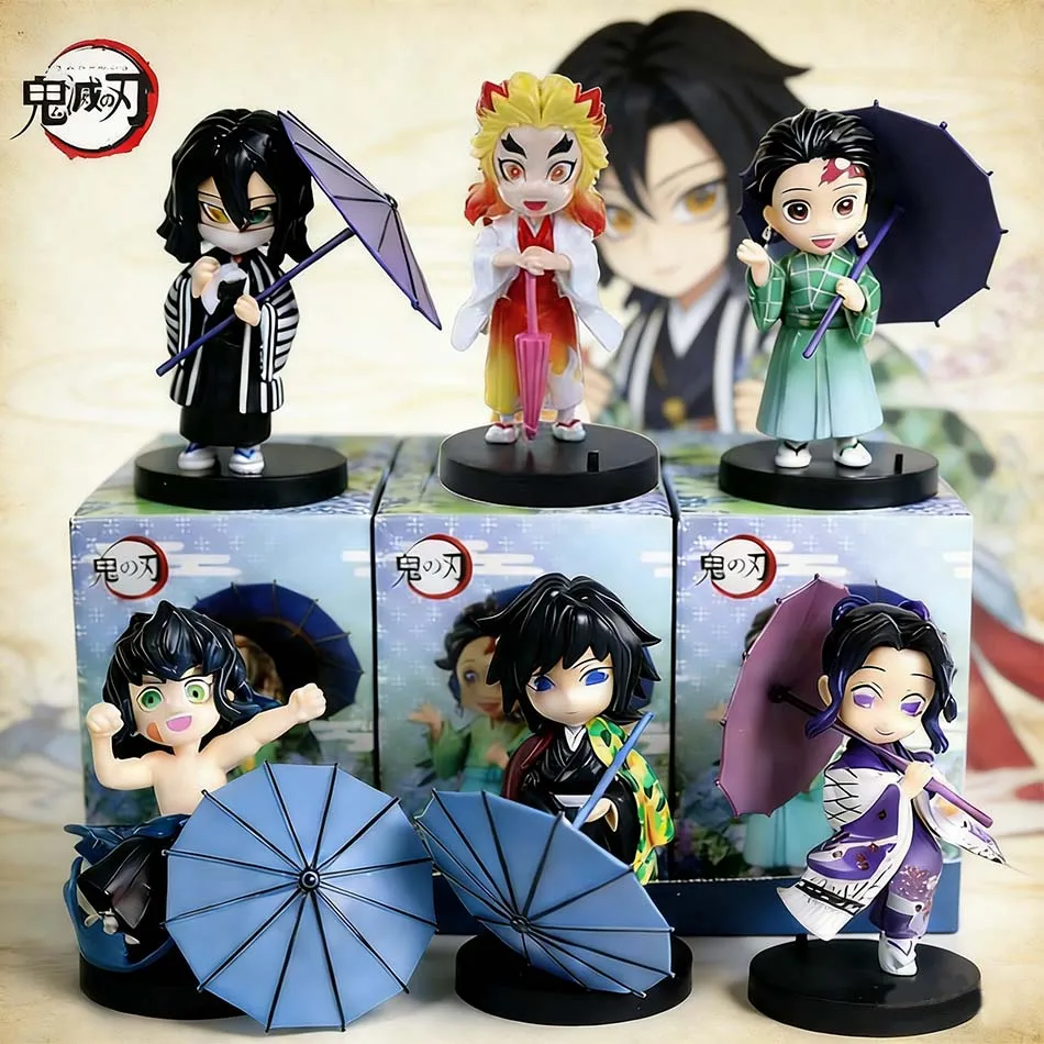 

New Arrival Demon Slayer Blind Box Figure Plum Rain Series Kochou Shinobu Tomioka Giyuu Kanroji Mitsuri Mystery Box Figure Gift
