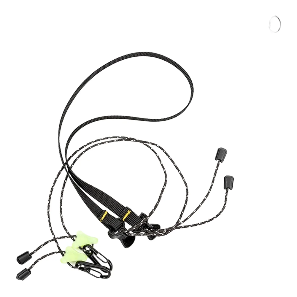 Lanyard Strap for Purses Outdoor Camping Adjustable 60cm to 140cm PP Webbing Reflective Thread Zinc Alloy Hardware Lightweight