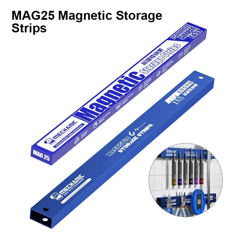 MECHANIC MAG 25, magnetische Absorptionsstreifen für Werkzeuge, Aufbewahrung, Werkbank, Schraubendreher, Zangen, Handreparatur, Zubehör, Organizer