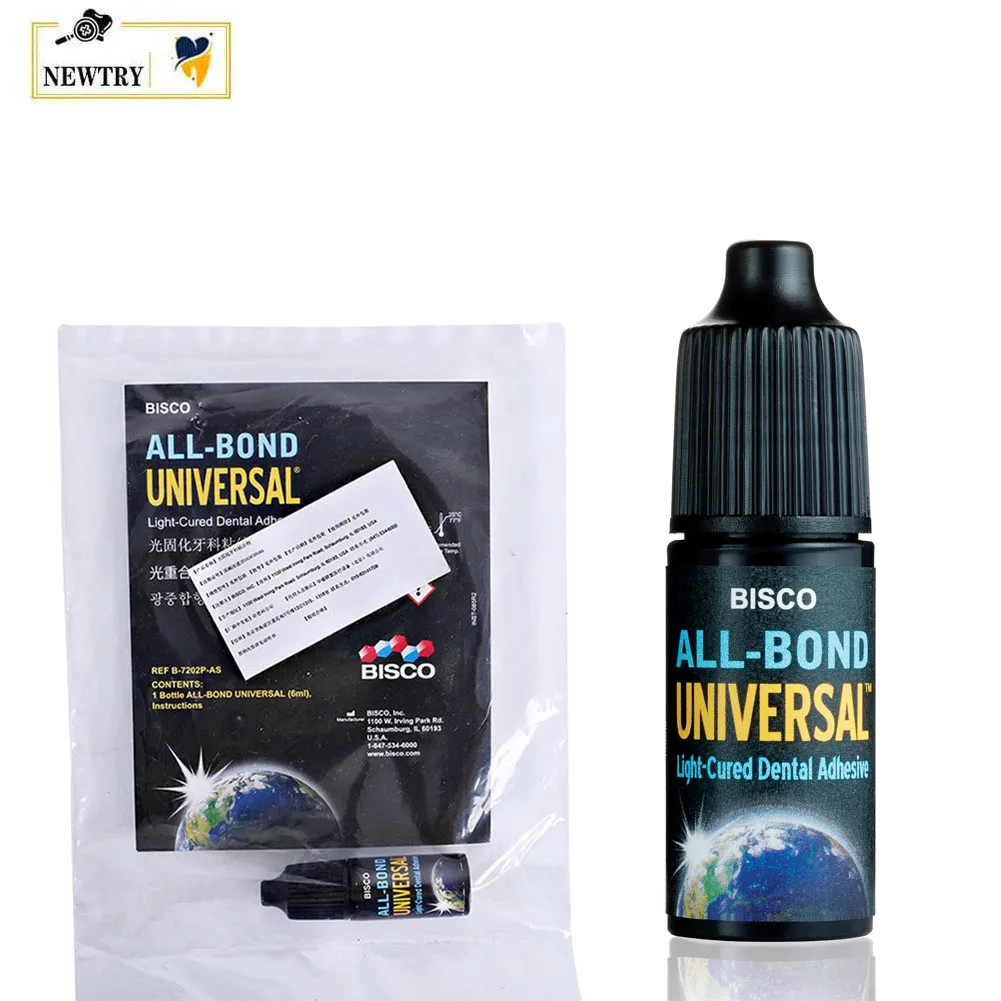 6ml/Bottle BISCO Dental Adhesive All-Bond Universal Light Curing Bonding Agent Dentin Enamel Ceramic Restoration Composite Bond