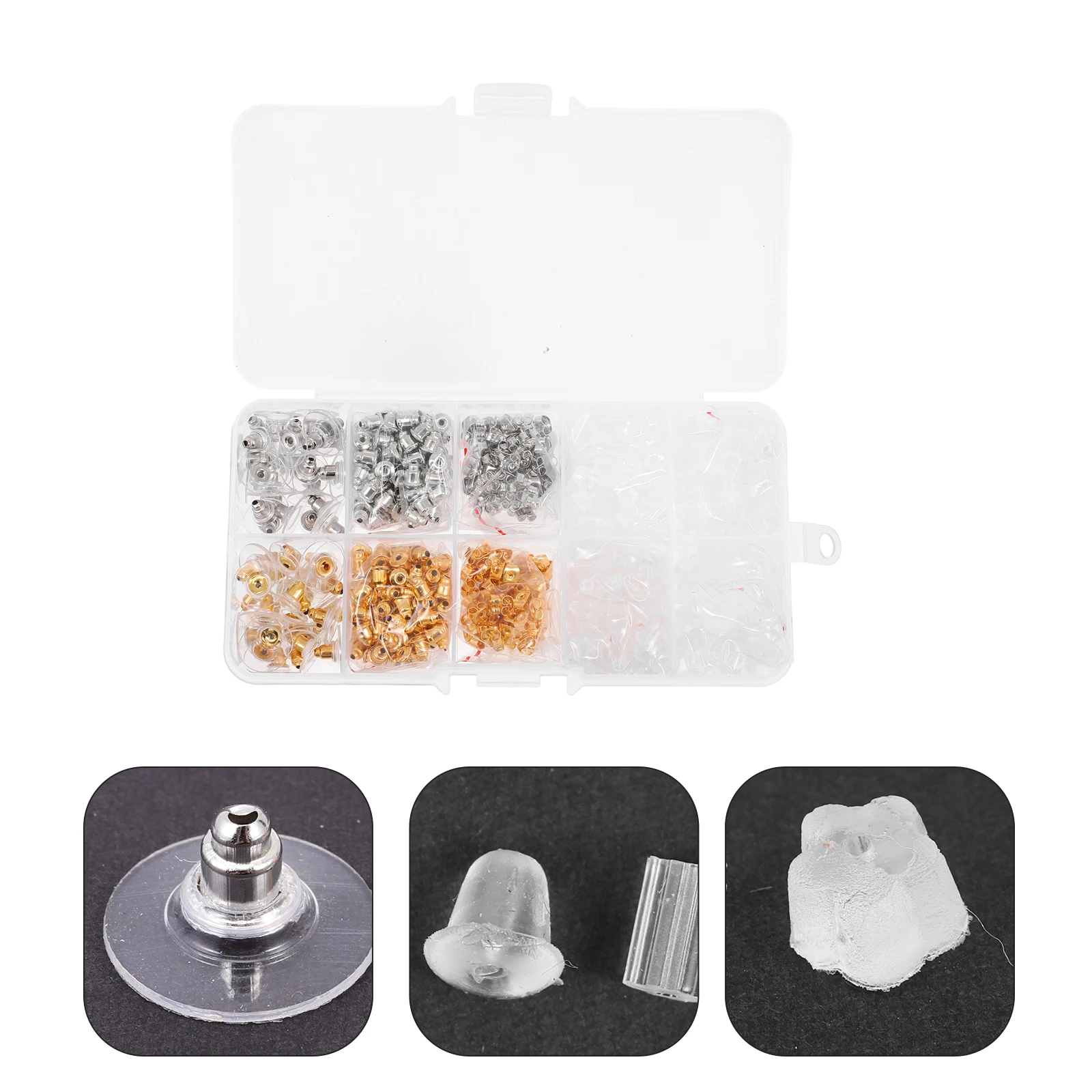 

Прозрачные заглушки для сережек, круглая пробка, сменные защитные пробки, простые задние части сережек, ювелирные изделия шикарной формы