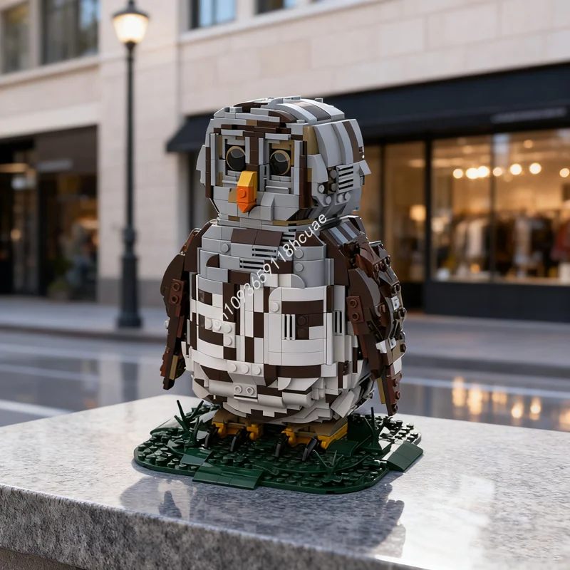 

1499pcs MOC Barred Owl Sculpturesed Model Building Blocks Construction DIY Toys Creative Idea Brick Christmas Gift Birthday