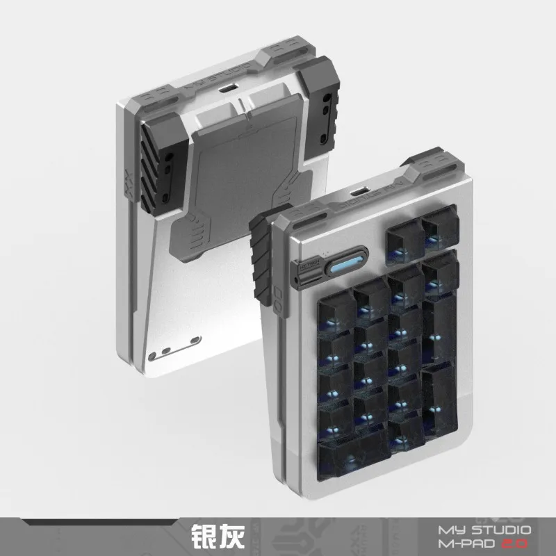 One Hand Keyboard Kit Customized Gaming Esport Tri Mode M-Pad Aluminum/PC Shell Ergonomic for Mechanical Keyboard Accessories