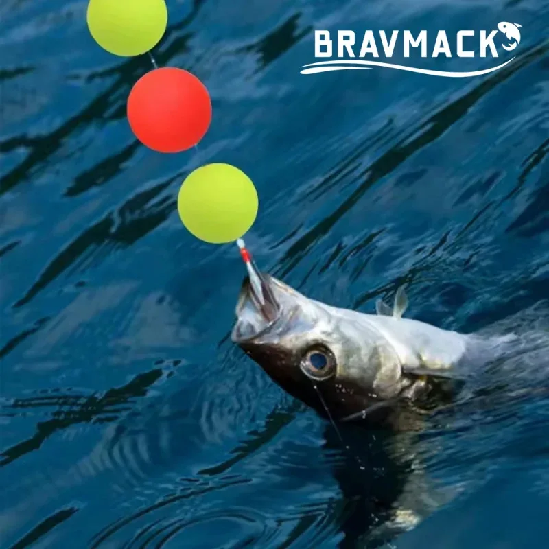 BRAVMACK 20 قطعة رغوة عالية الوضوح الصيد يطفو دائم الإسفنج بوبرز معدات صيد الأسماك في الهواء الطلق المياه العذبة والمياه المالحة