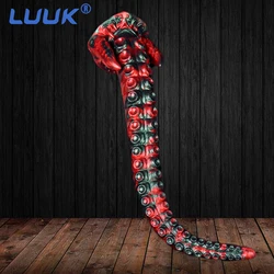 LUUK 17.52in Super Long Anal Dildo Real Octopus Tentacle Penis Orgasm Stimulation Soft Silicone Female Sex Toys