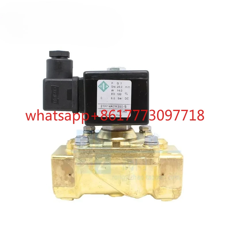 

Italian normally closed two-way solenoid valve 21H14K0V250-S DC24V 1 inch DN25