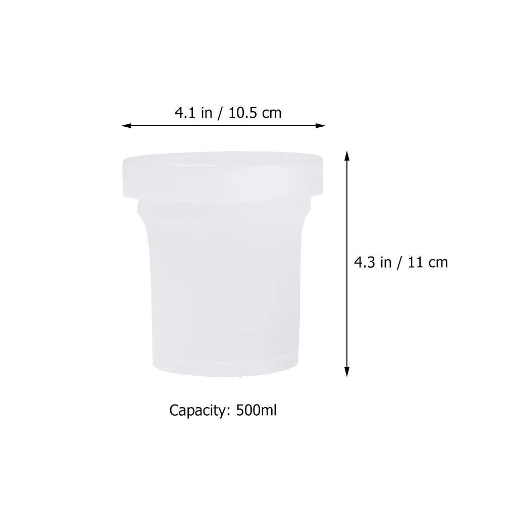 

5Pcs Yogurt Containers Clear Food Buckets Thick Beverage Buckets Leak-Proof Ice Cream Storage for Freezer
