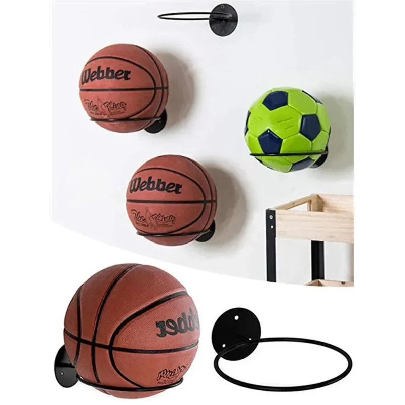 Bestseller Eisen-Basketball-Fußball-Volleyball-Aufbewahrungsregal Haushalt Wandmontiertes Ballregal Wand-Aufbewahrungsregal