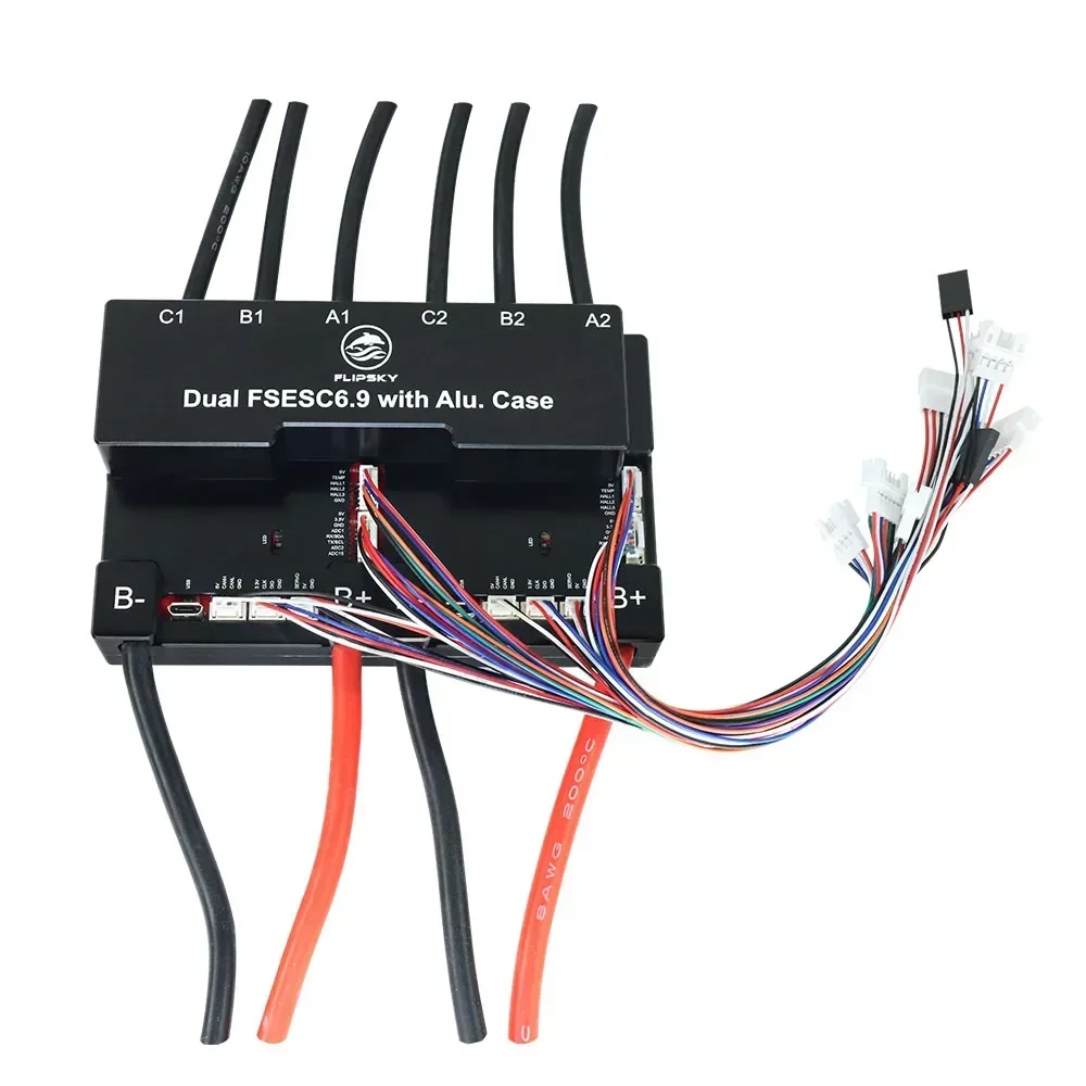 Dual FSESC 6.9 100A Single 200A Dual basierend auf VESC 6 ESC Motorsteuerung mit Aluminiumgehäuse für Roboter, E-Bike, Scooter
