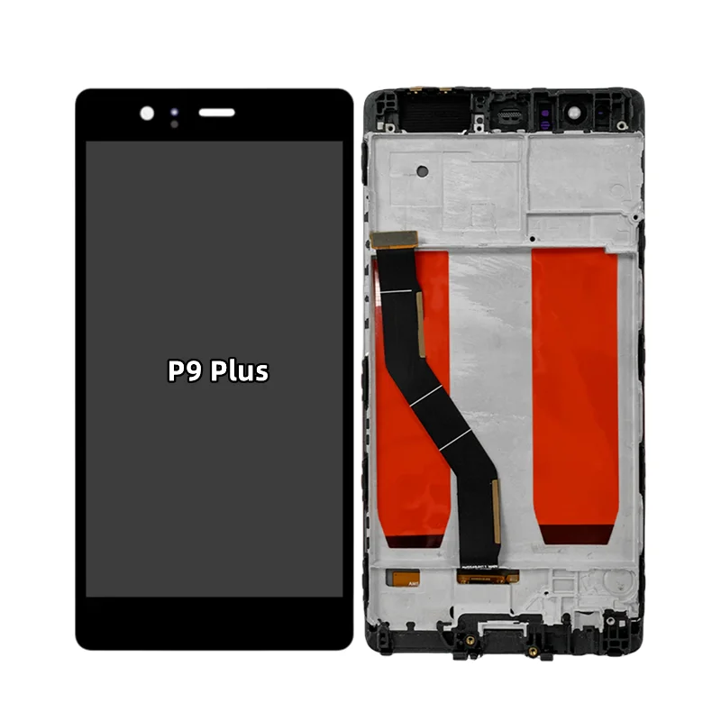 LCD Touch Screen Digitizer Assembly Replacement, Huawei P9 Plus, EVA L09, L19, VIE L09, Original with Frame