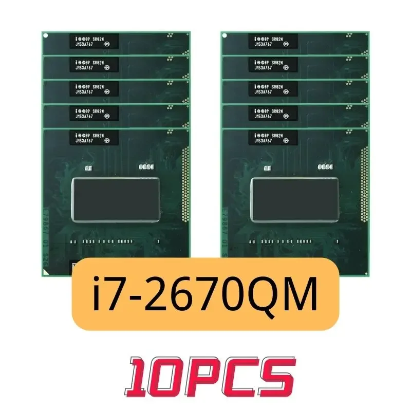 

Процессор Core i7-2670QM i7 2670QM SR02N 2,2 ГГц, Процессор 6M 45W I7 2670QM Socket G2/rPGA988B, 10 шт.