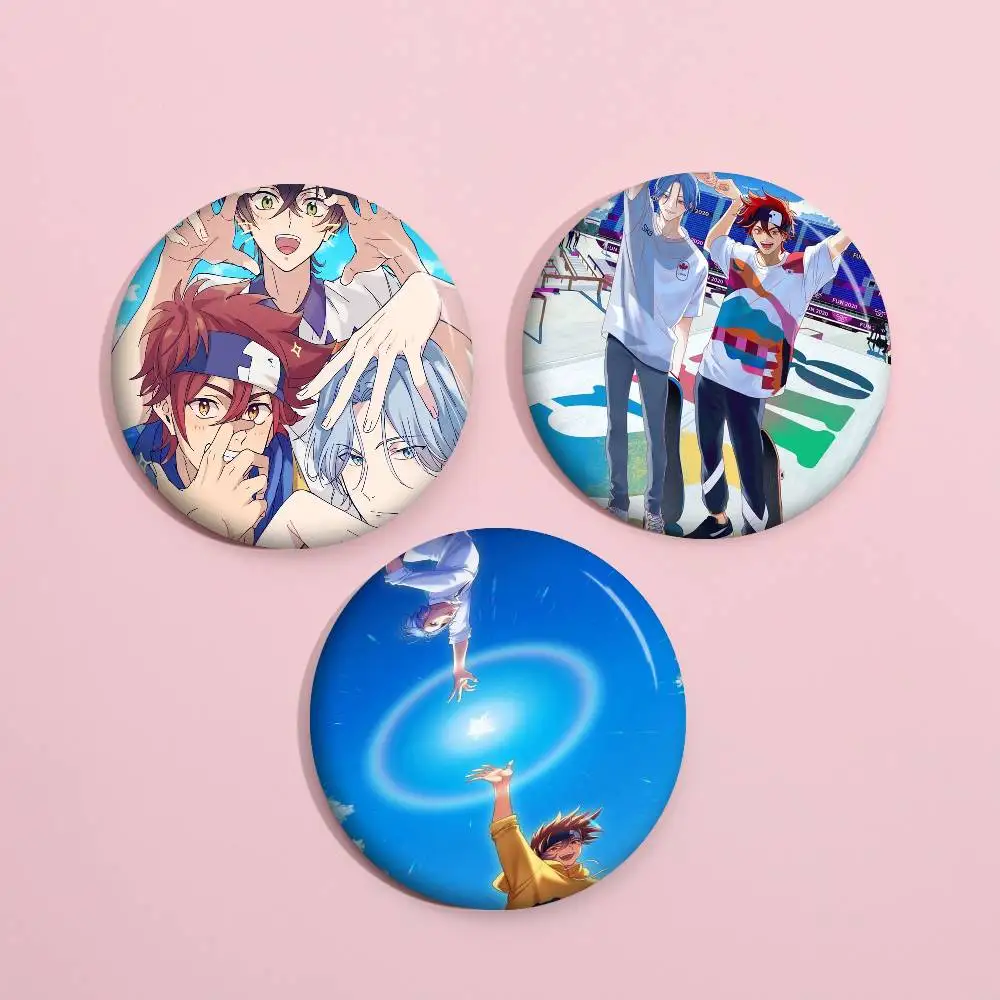 Anime Games SK8 The Infinity Anime Creative Tinplate Soft Button Pins Animal Icon Brooch Lapel Backpack Badge Accessories Pin
