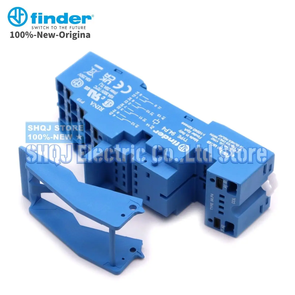 FINDER 100%-NEW 94.P4 Rail socket screwless base 14pin original