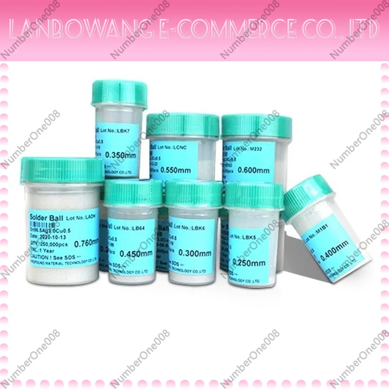 For Darui BGA Lead Free Solder Balls 250000PCS 0.2 0.3 0.35 0.45 0.5 0.6mm for BGA Repair