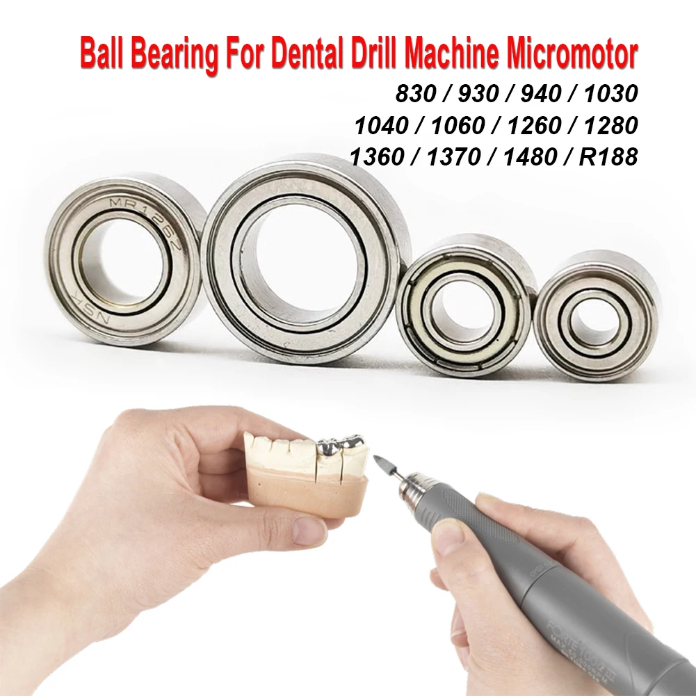 

10Pcs Dental Hand Grinder Handpiece Ball Bearing 830 940 1260 1480 For STRONG 106L Marathon Polish Micromotor Nail Drill Machine