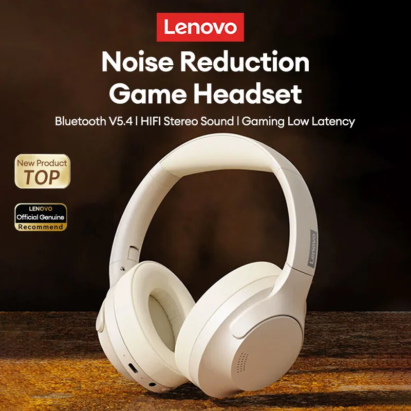 Lenovo TH46 Wireless Bluetooth 5.4 Headset Scalable Long Battery Life Headphones HD Call Active Noise Reduction Sport Earbuds