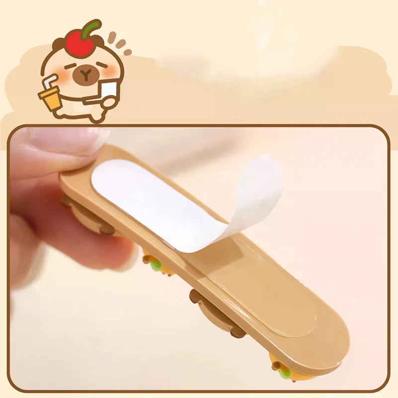 Portable Capybara Cable Organizer Punch-free Silicone Data Cable Fixed Cable Winder Cartoon Charging Cable Storage